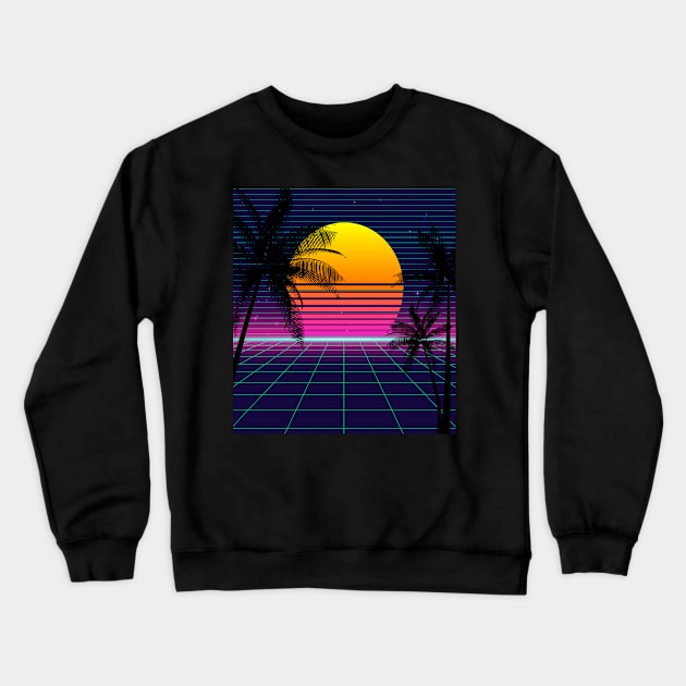 synthwave sunset classic Crewneck Sweatshirt by edmproject